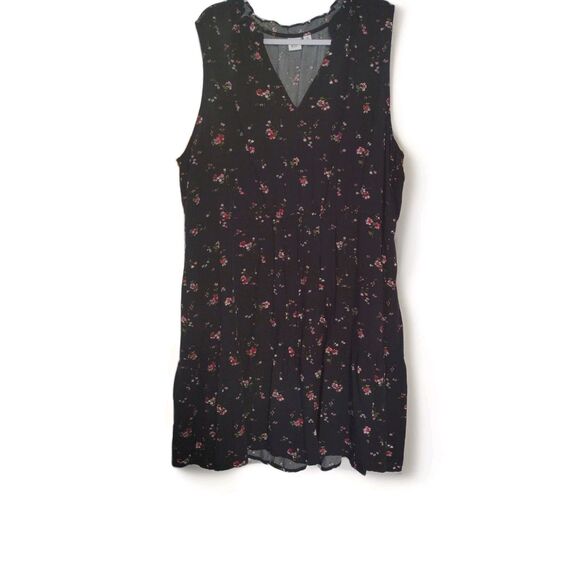 Gap women's Split Neck Floral Tie Waist Dress cottagecore preppy XXL - Picture 2 of 7